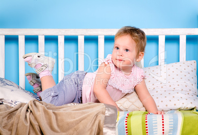 baby on the bed