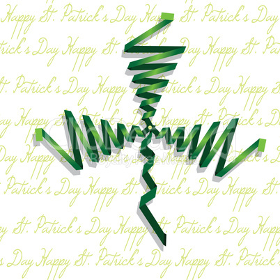 abstract shamrock with ribbon