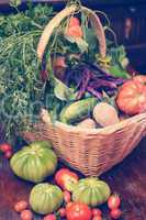 vegetable basket-vintage