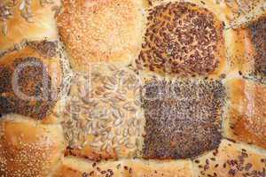 Different types of bread isolated on white