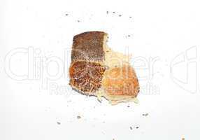 Different types of bread isolated on white