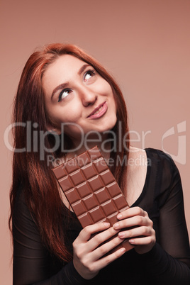 young girl with the big chocolate