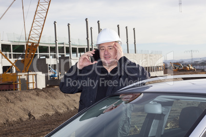 civil engineer at the construction site