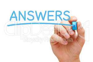 answers blue marker