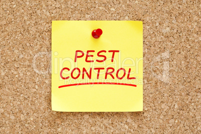 pest control sticky note