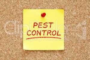 pest control sticky note