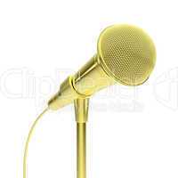 gold microphone