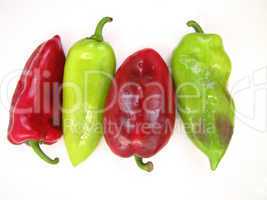 green and red peppers