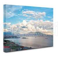 View of  Naples bay on canvas