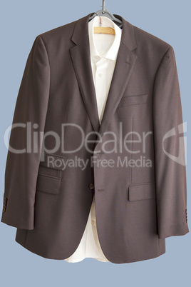suit and shirt on hanger
