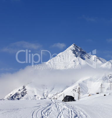 ski resort in caucasus mountains