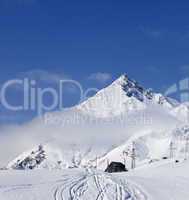ski resort in caucasus mountains