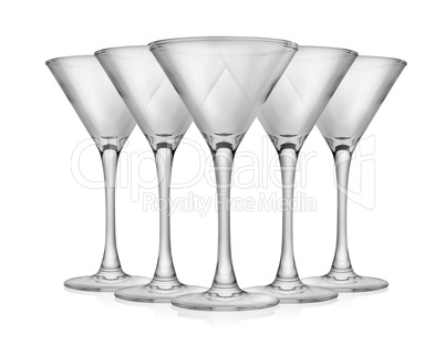 Empty martini glass