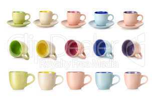 Multi-colored cups