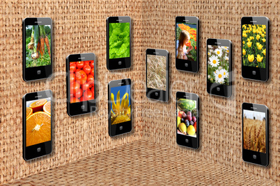 mobile phones in three-dimensional flatness