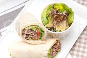 kafta shawarma chicken pita wrap laufrolle sandwich