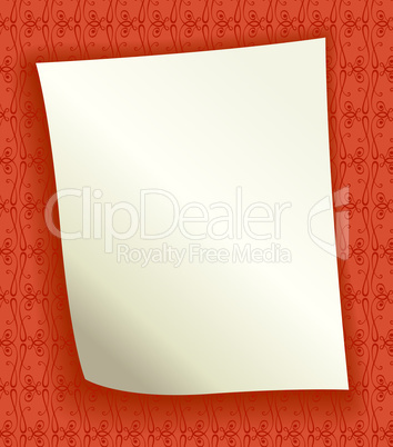 decorative background with blank page