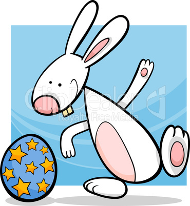 funny easter bunny cartoon illustration