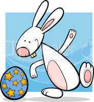 funny easter bunny cartoon illustration