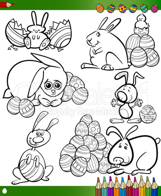 easter cartoons for coloring book