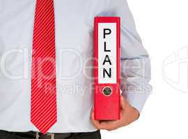 businessman with plan