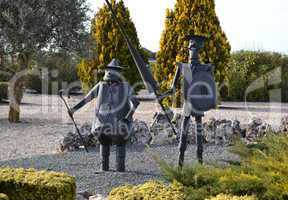 Statues of Don Quixote and Sancho Panza