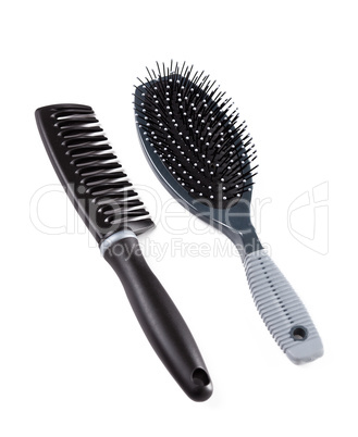 Black hairbrush and comb