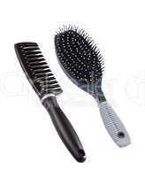 Black hairbrush and comb