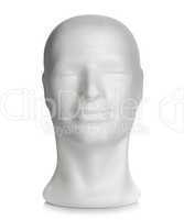 Male head of styrofoam