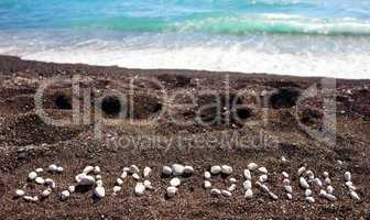 text santorini made ??with pumice stones