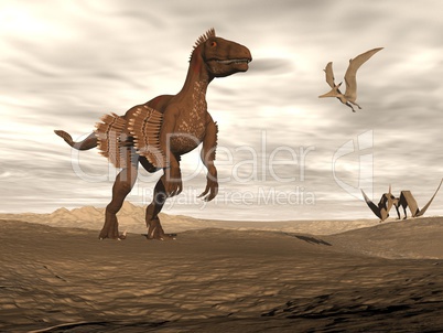 velociraptor dinosaur - 3d render