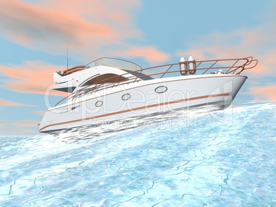 speedy yacht - 3d render