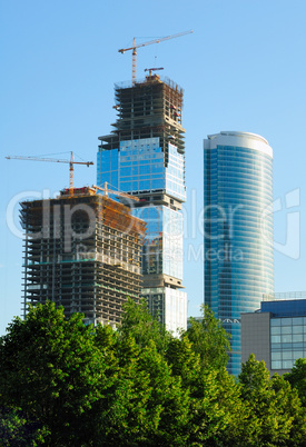 Construction of skyscrapers of the international business centre