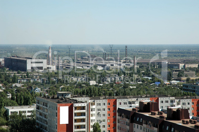 Russia. The city of Volgograd. A kind on city from height of the