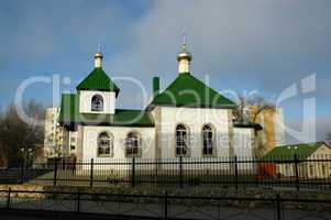 Orthodox temple on the central area of the city of Frolovo. The