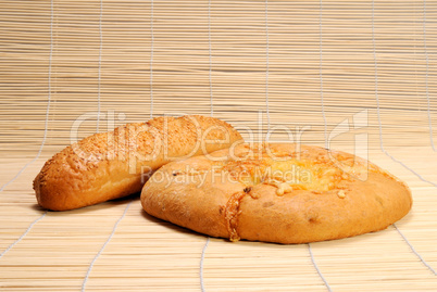 french baguette and bread with cheese