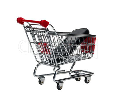 shopping cart with a cell phone