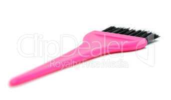 Brush hair coloring on a white background