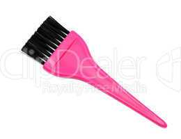 Brush hair coloring on a white background