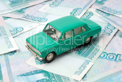 the old car and money