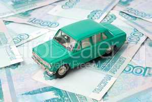 the old car and money