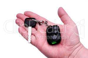 car keys and remote control alarm system