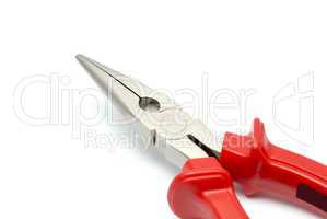 flat-nose pliers with red handles