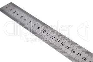 white metal ruler