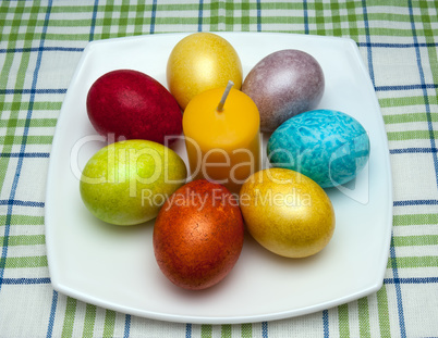 coloured easter eggs