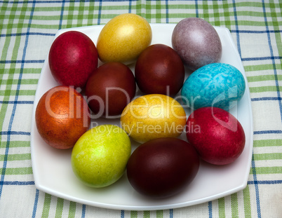 coloured easter eggs