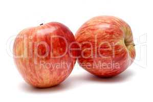 two red ripe apples
