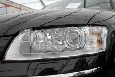 The right headlight of the modern automobile