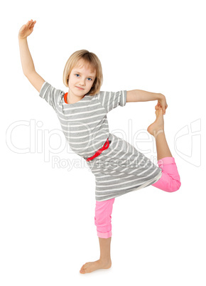 young girl doing gymnastics