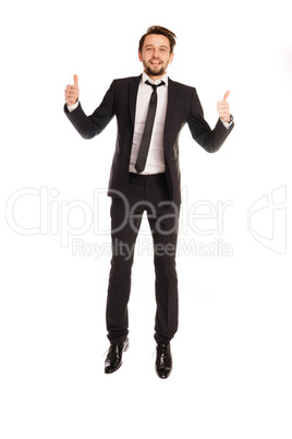 businessman jumping